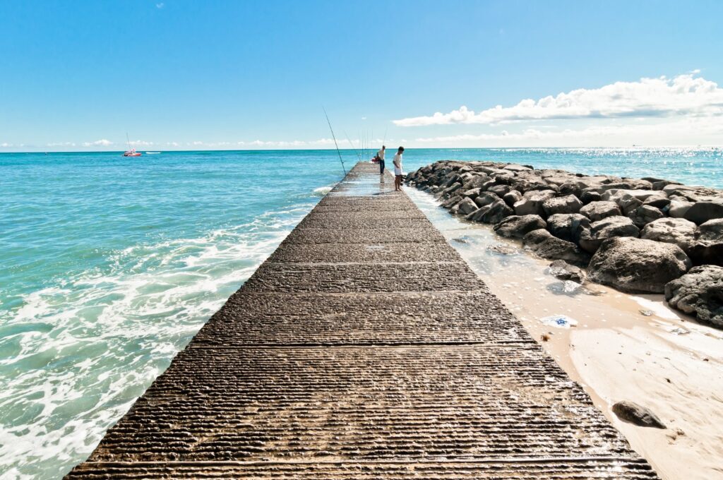 Waikiki shoreline in Honolulu, Hawaii